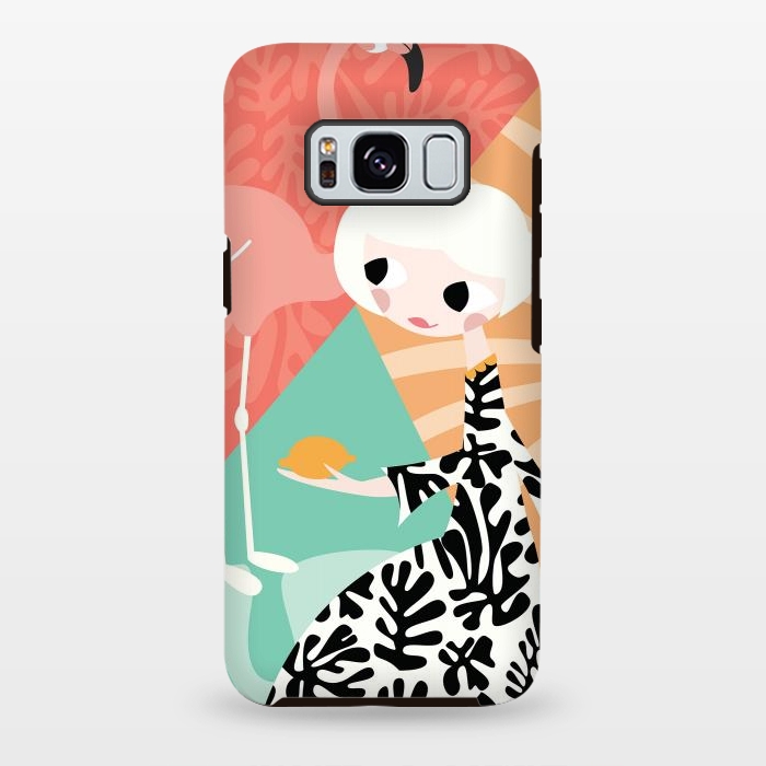 Galaxy S8 plus StrongFit Girl and flamingo 003 by Jelena Obradovic