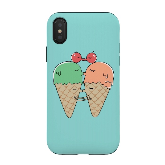 iPhone Xs / X StrongFit Sweet Kiss by Coffee Man