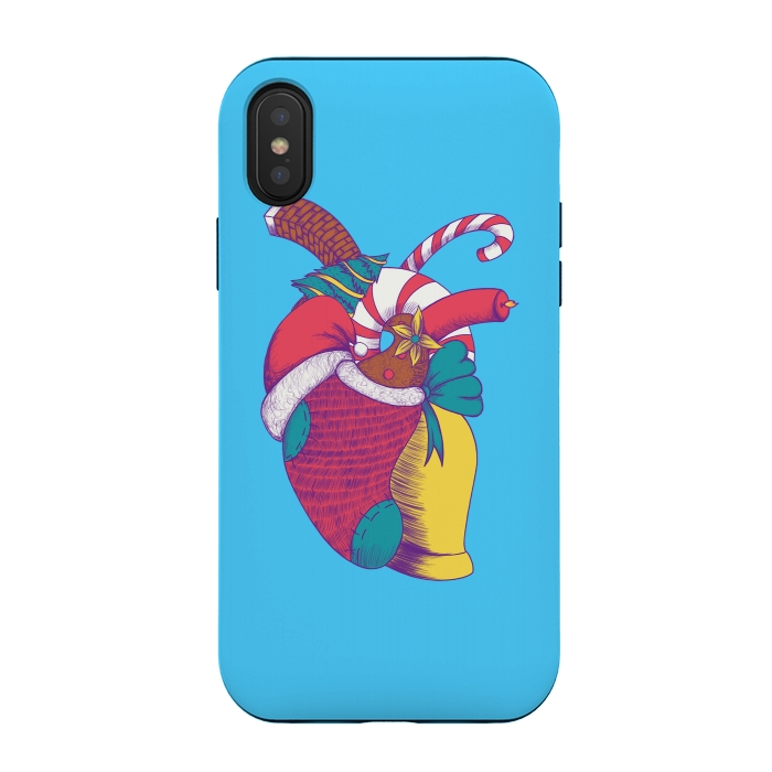 iPhone Xs / X StrongFit Christmas Heart by Ranggasme