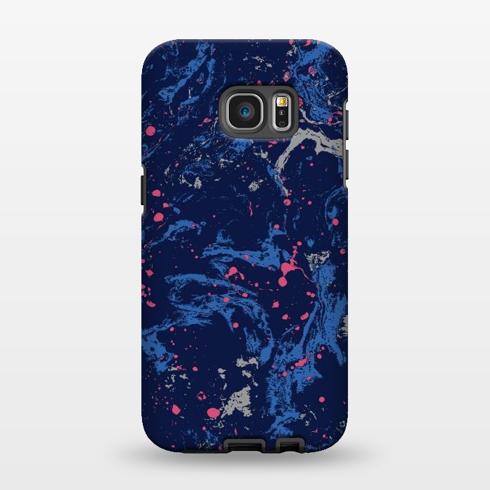 Galaxy S7 EDGE StrongFit Marble Blue by Susanna Nousiainen