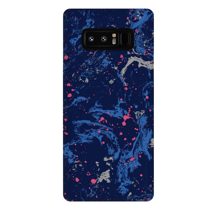 Galaxy Note 8 StrongFit Marble Blue by Susanna Nousiainen