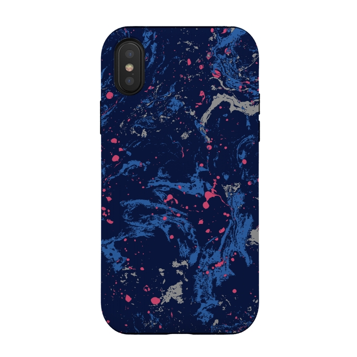 iPhone Xs / X StrongFit Marble Blue by Susanna Nousiainen
