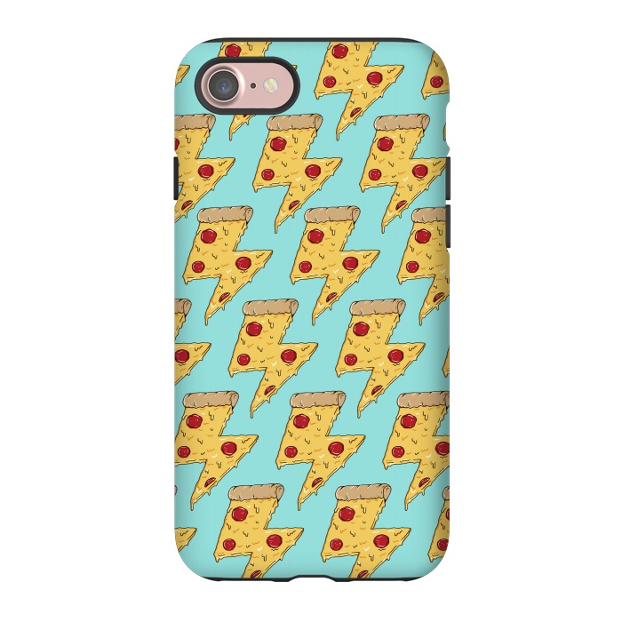 iPhone 7 StrongFit Pizza Power Pattern Green by Coffee Man