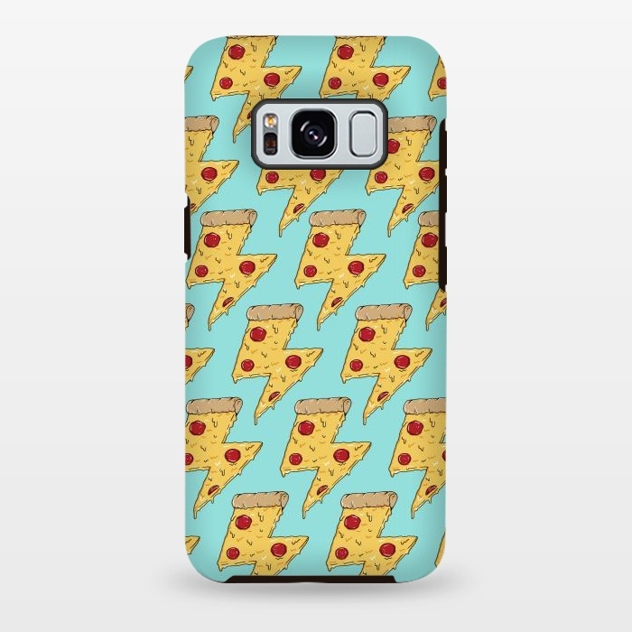 Galaxy S8 plus StrongFit Pizza Power Pattern Green by Coffee Man
