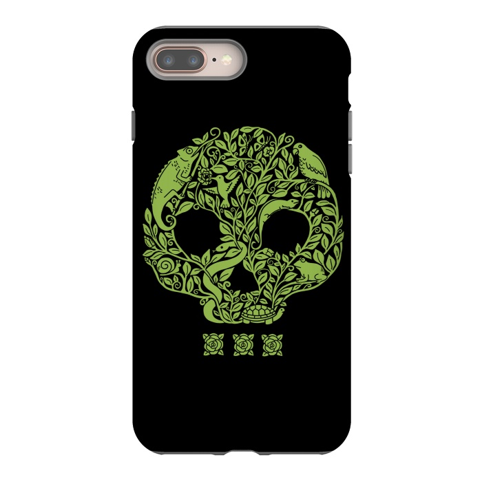 iPhone 7 plus StrongFit Green Skull by Coffee Man