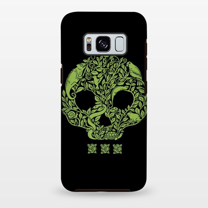 Galaxy S8 plus StrongFit Green Skull by Coffee Man