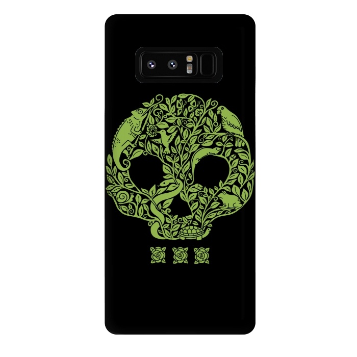 Galaxy Note 8 StrongFit Green Skull by Coffee Man
