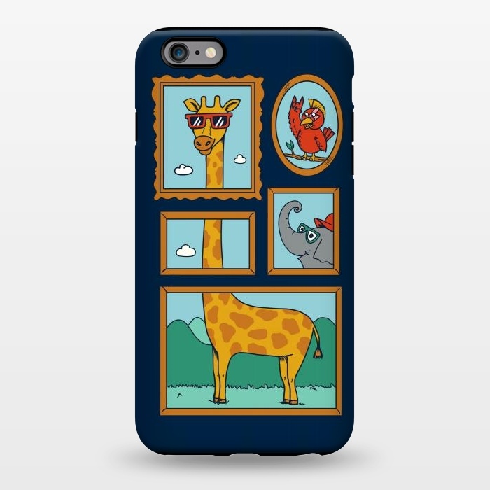 iPhone 6/6s plus StrongFit Portrait of Animals Blue by Coffee Man