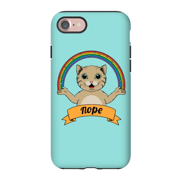 iPhone 7 StrongFit Cat Nope by Coffee Man