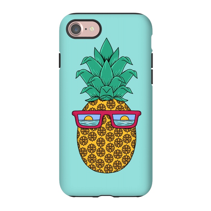 iPhone 7 StrongFit Floral Pineapple by Coffee Man