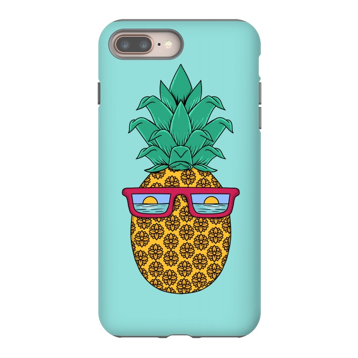iPhone 7 plus StrongFit Floral Pineapple by Coffee Man