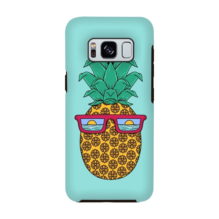 Galaxy S8 StrongFit Floral Pineapple by Coffee Man