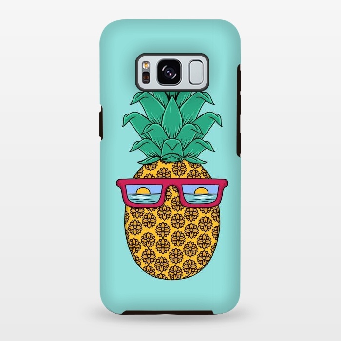 Galaxy S8 plus StrongFit Floral Pineapple by Coffee Man