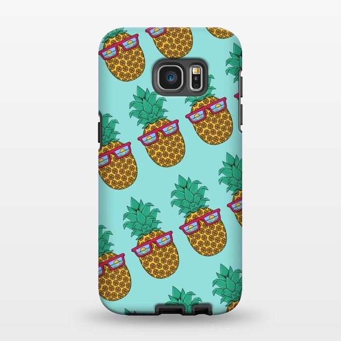 Galaxy S7 EDGE StrongFit Floral Pineapple pattern by Coffee Man