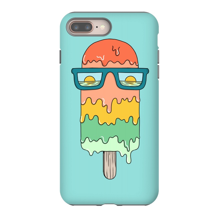 iPhone 7 plus StrongFit Hot Ice Cream Green by Coffee Man