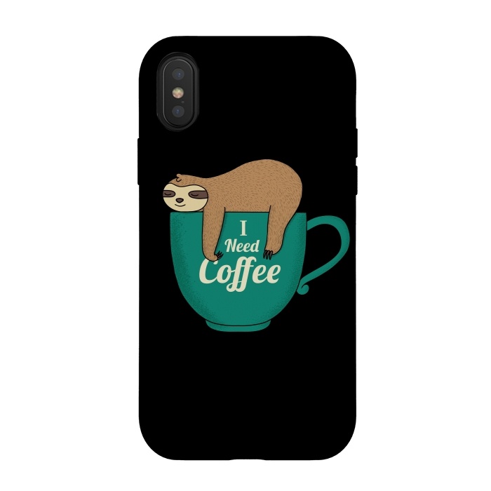 iPhone Xs / X StrongFit I NEED COFFEE by Coffee Man