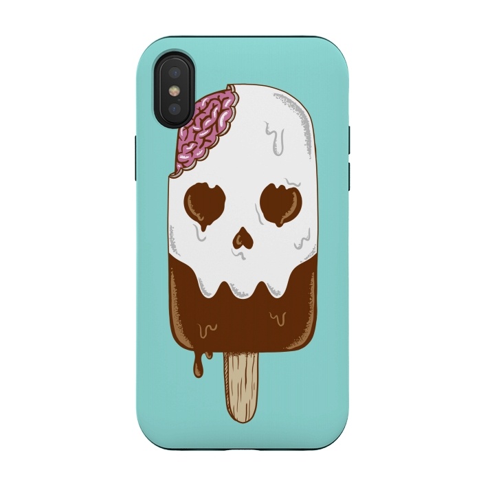 iPhone Xs / X StrongFit Skull Ice Cream by Coffee Man