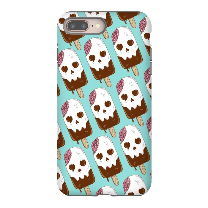 iPhone 7 plus StrongFit Skull Ice Cream Pattern by Coffee Man