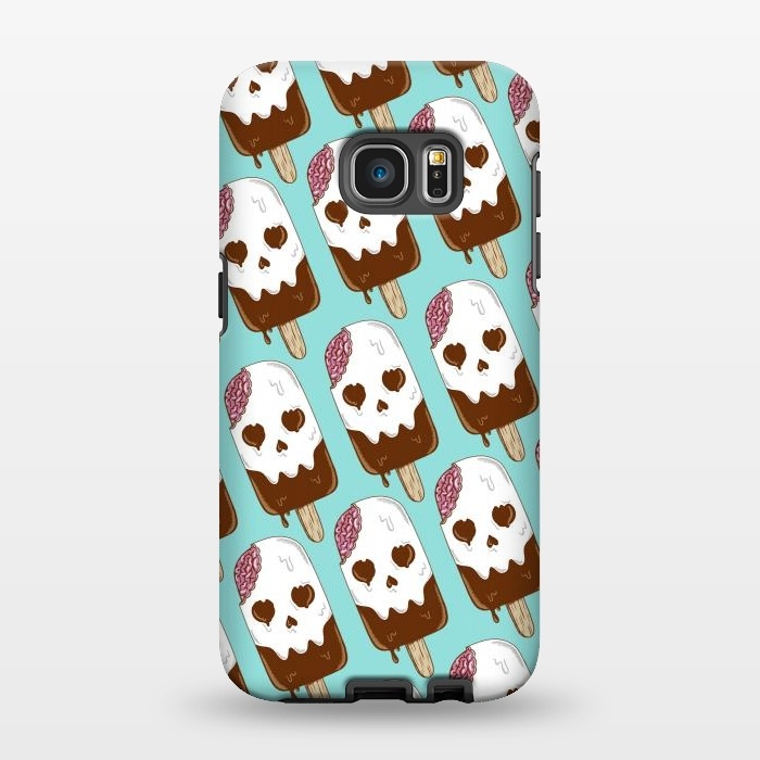 Galaxy S7 EDGE StrongFit Skull Ice Cream Pattern by Coffee Man