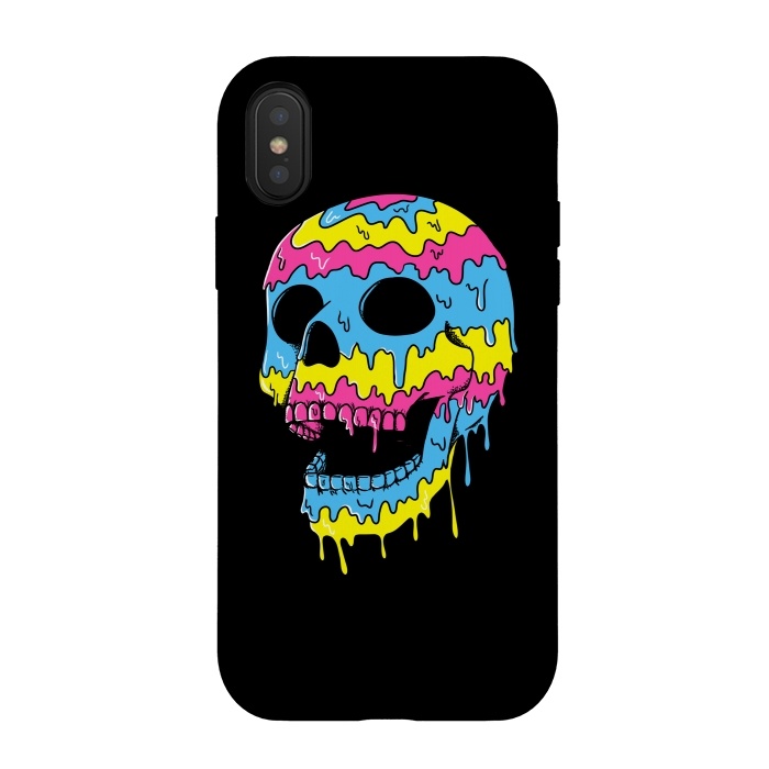iPhone Xs / X StrongFit Melted Skull by Coffee Man