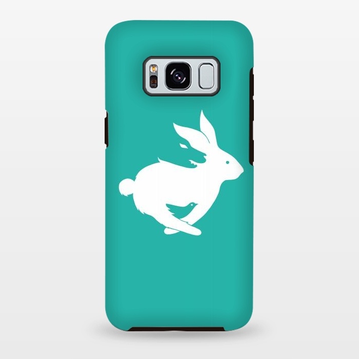 Galaxy S8 plus StrongFit Run Rabbit Green by Coffee Man