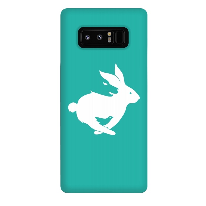 Galaxy Note 8 StrongFit Run Rabbit Green by Coffee Man