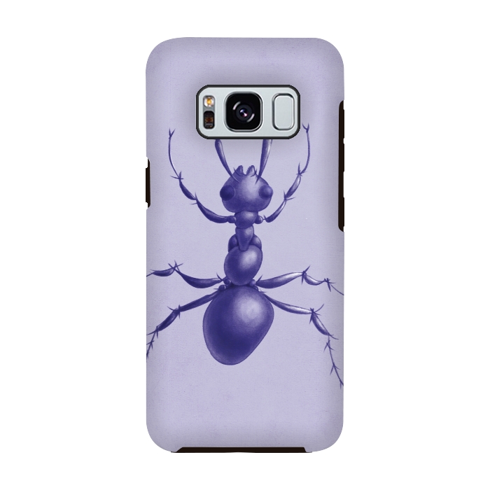 Galaxy S8 StrongFit Purple ant drawing by Boriana Giormova