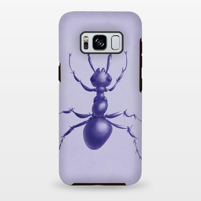 Galaxy S8 plus StrongFit Purple ant drawing by Boriana Giormova