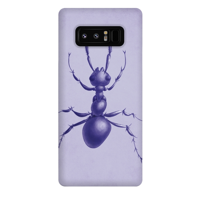 Galaxy Note 8 StrongFit Purple ant drawing by Boriana Giormova