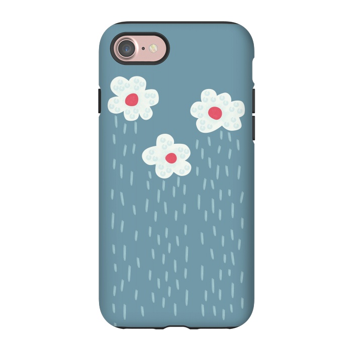 iPhone 7 StrongFit Beautiful Decorative Flowery Rain Clouds by Boriana Giormova