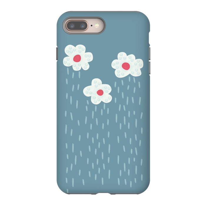 iPhone 7 plus StrongFit Beautiful Decorative Flowery Rain Clouds by Boriana Giormova