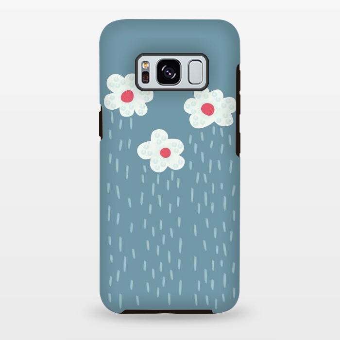 Galaxy S8 plus StrongFit Beautiful Decorative Flowery Rain Clouds by Boriana Giormova