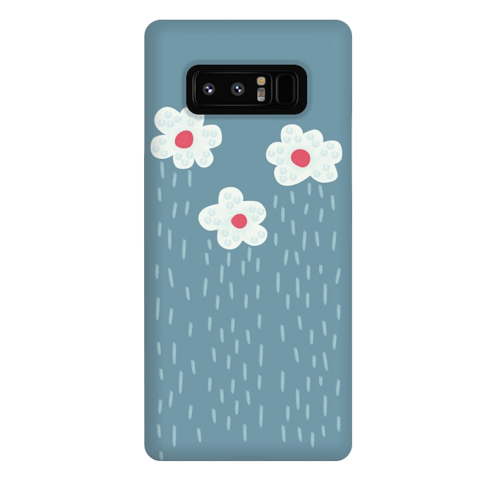 Galaxy Note 8 StrongFit Beautiful Decorative Flowery Rain Clouds by Boriana Giormova