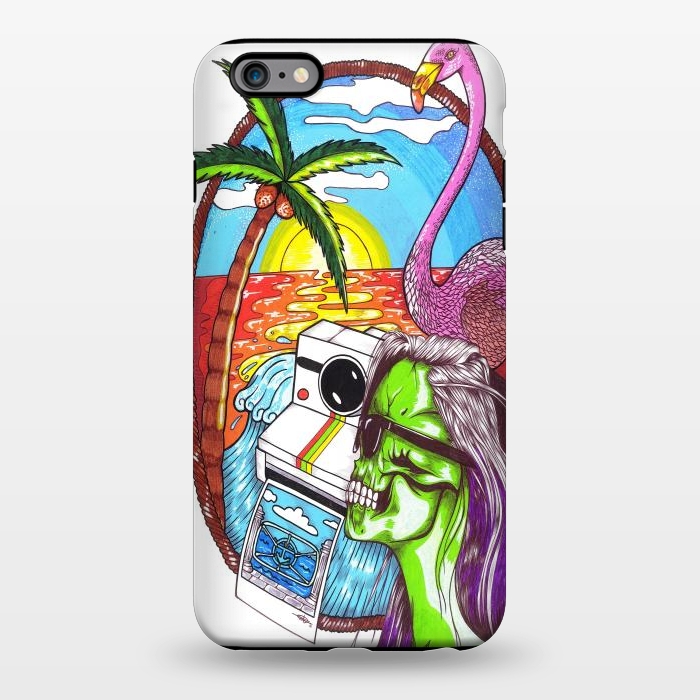 iPhone 6/6s plus StrongFit Flamingo beach zombiedays by Varo Lojo