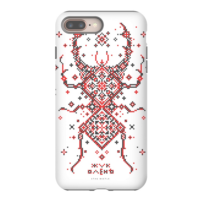 iPhone 7 plus StrongFit Stag Beetle Ornament by Sitchko