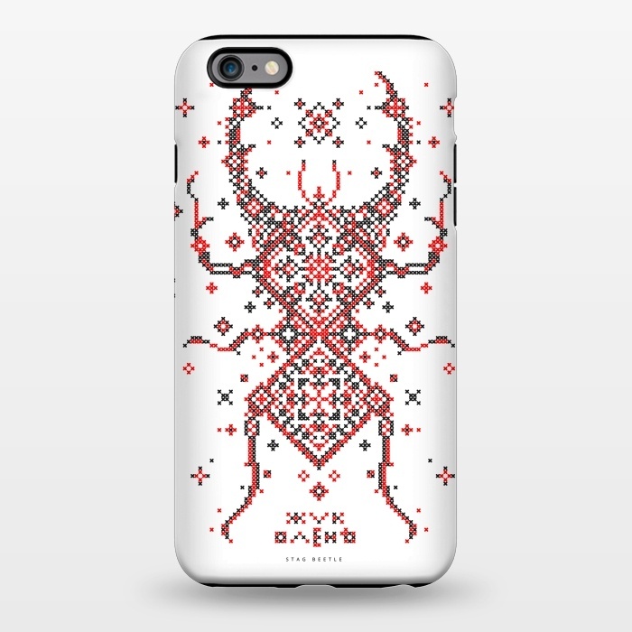 iPhone 6/6s plus StrongFit Stag Beetle Ornament by Sitchko