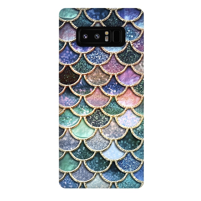 Galaxy Note 8 StrongFit Multicolor Metal Mermaid Scales by  Utart