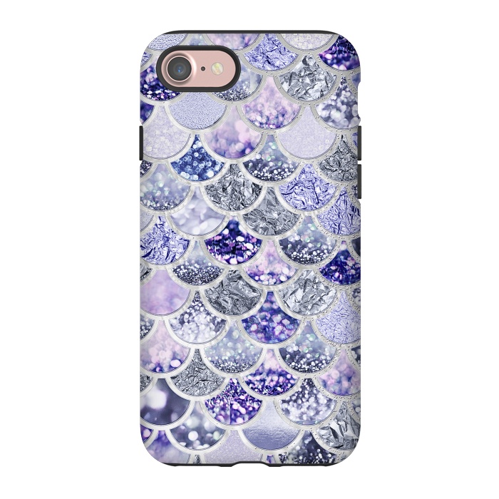 iPhone 7 StrongFit Multicolor Purple & Violett Mermaid Scales by  Utart