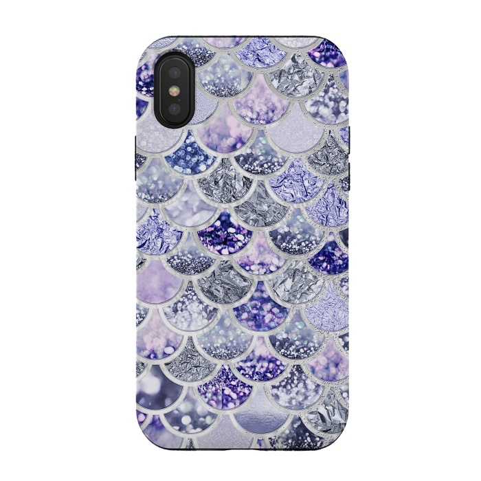 iPhone Xs / X StrongFit Multicolor Purple & Violett Mermaid Scales by  Utart