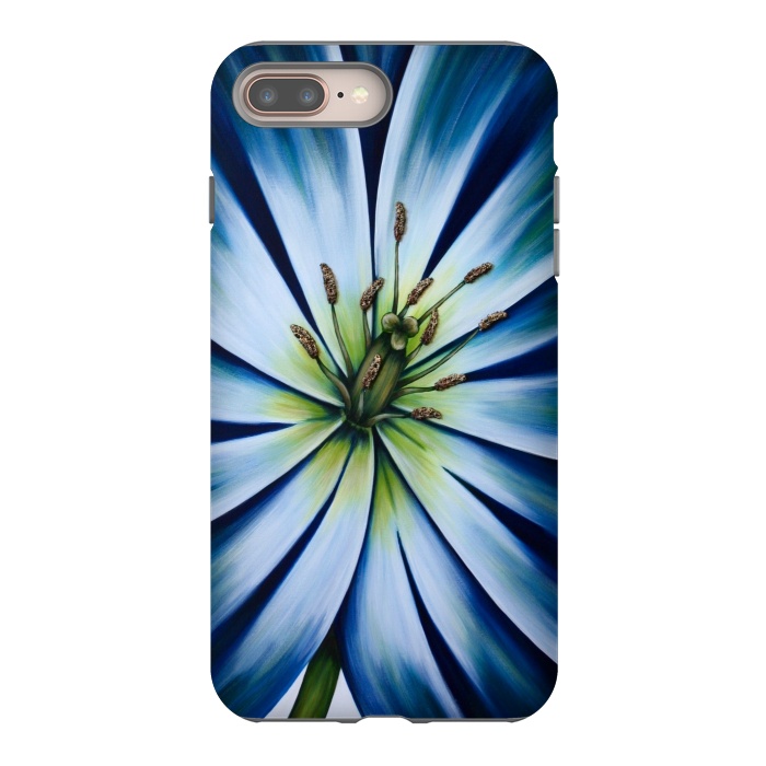 iPhone 7 plus StrongFit Blue Tulip Flower by Denise Cassidy Wood