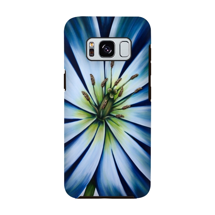 Galaxy S8 StrongFit Blue Tulip Flower by Denise Cassidy Wood