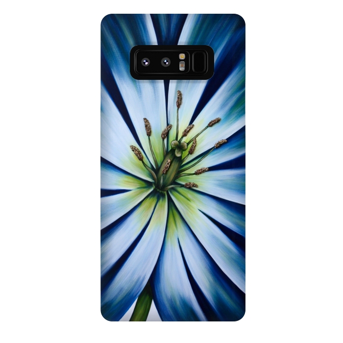 Galaxy Note 8 StrongFit Blue Tulip Flower by Denise Cassidy Wood