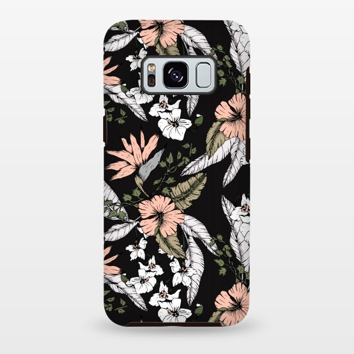Galaxy S8 plus StrongFit Exotic flowering dark by Mmartabc