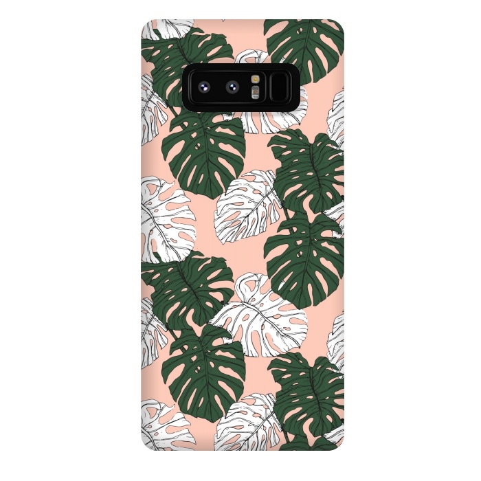 Galaxy Note 8 StrongFit Hand drawing monstera pastel color by Mmartabc