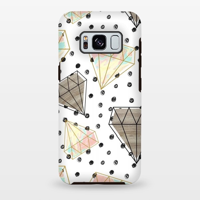 Galaxy S8 plus StrongFit Pattern colored diamonds and texture by Mmartabc