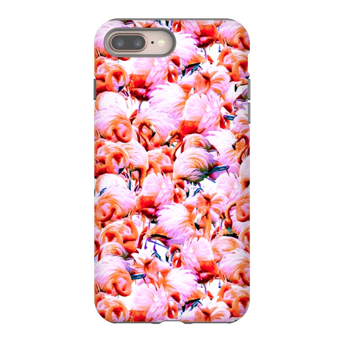 iPhone 7 plus StrongFit Dream of pink flamingos by Mmartabc
