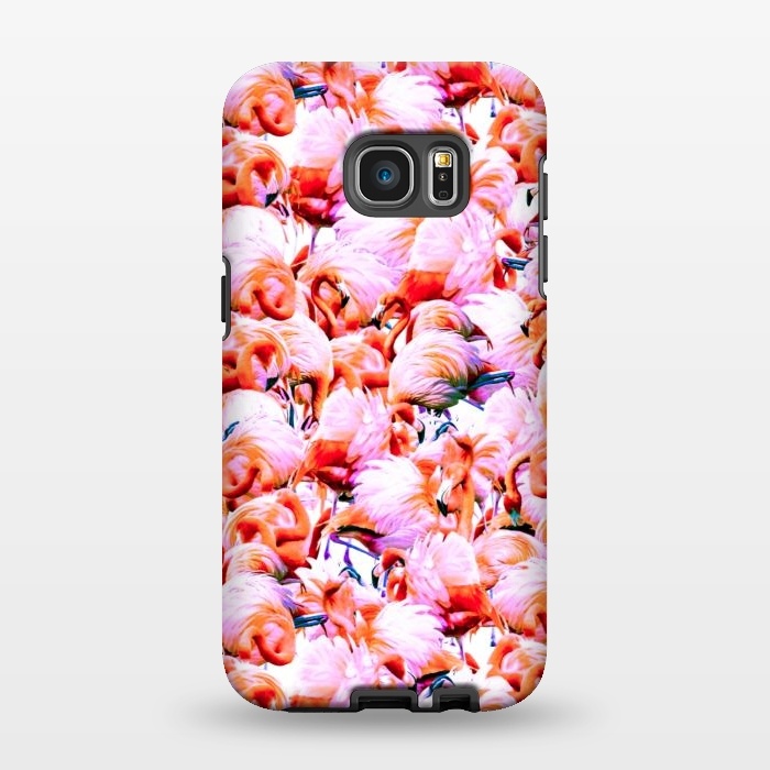 Galaxy S7 EDGE StrongFit Dream of pink flamingos by Mmartabc