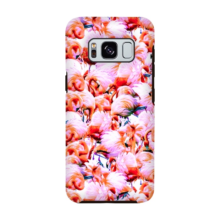 Galaxy S8 StrongFit Dream of pink flamingos by Mmartabc