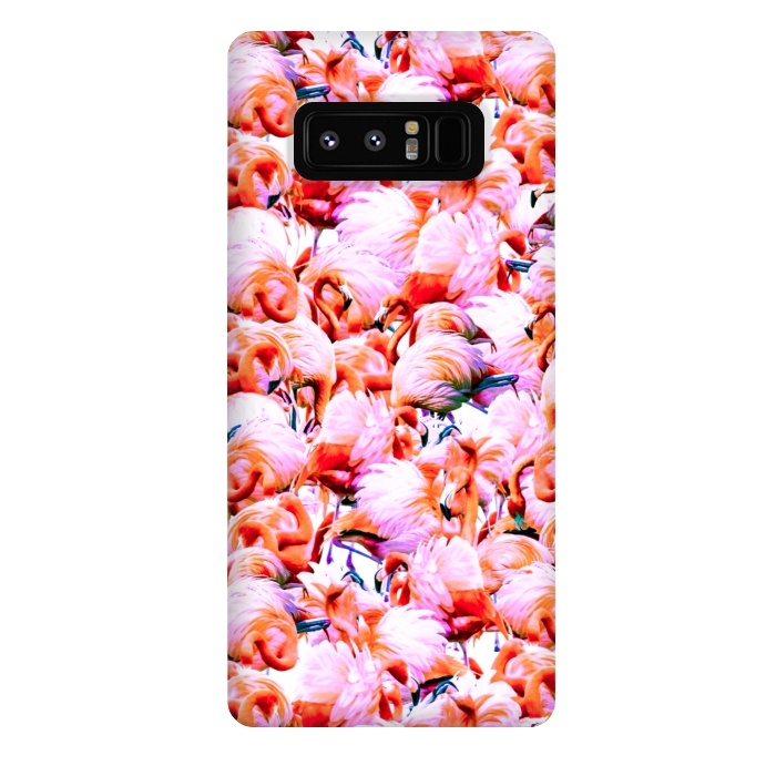Galaxy Note 8 StrongFit Dream of pink flamingos by Mmartabc