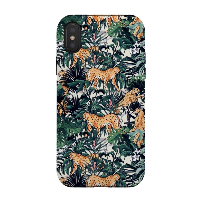 iPhone Xs / X StrongFit Cheetah in the wild jungle  by Mmartabc